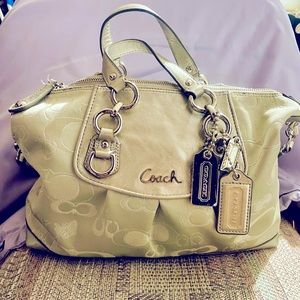 Coach handbag/shoulder bag, butterfly pattern